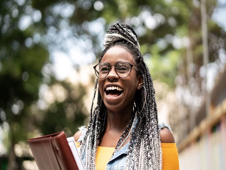 woman smiling 