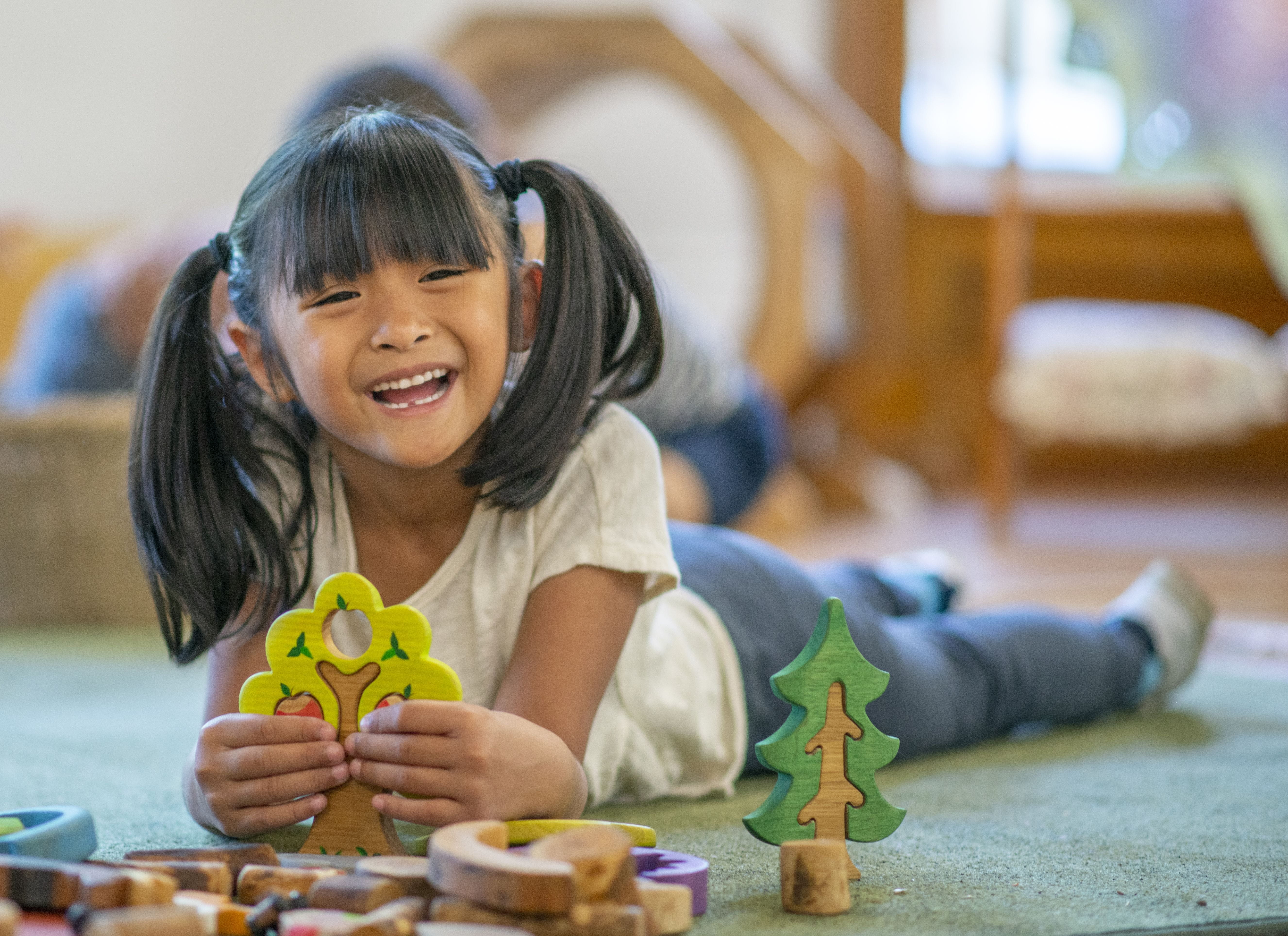 Preschool student at a child care center