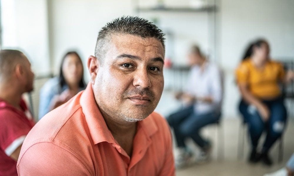 adult man in classroom