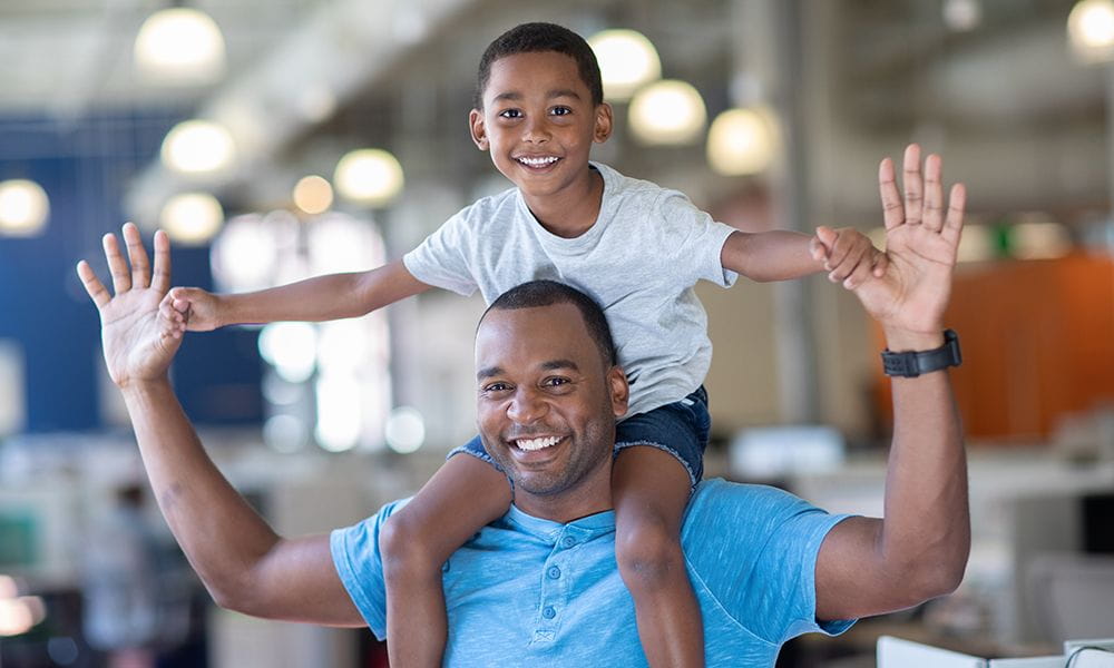 Father with Child on his shoulders